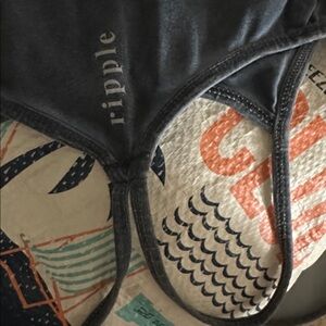 Ripple Gray and Multicolor Bikini Top